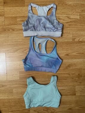 Girls Racerback Tank Top Set - Mint & Lavender Swirl